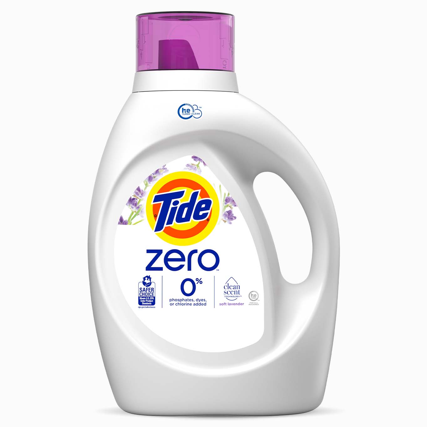 Tide Zero Soft Lavender Liquid Laundry Detergent